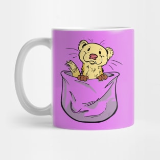 Ferret Pocket Funny Cute Yellow Fur Mug